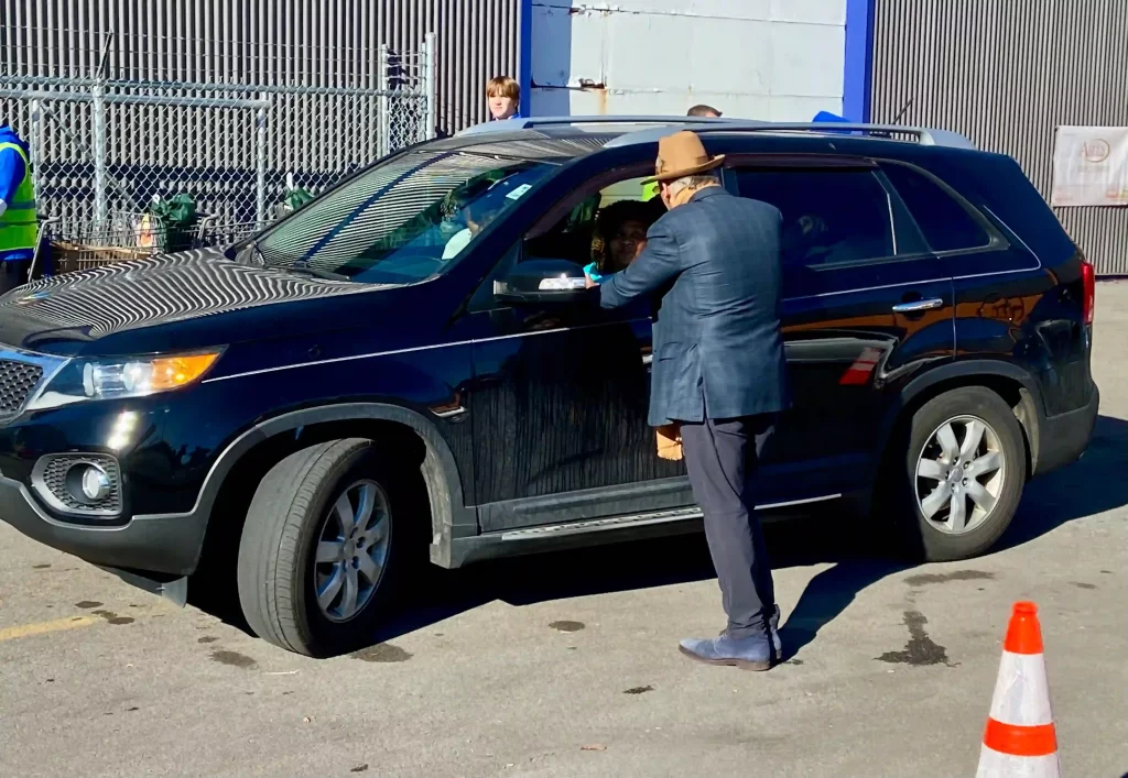 Thanksgiving 2023 black car